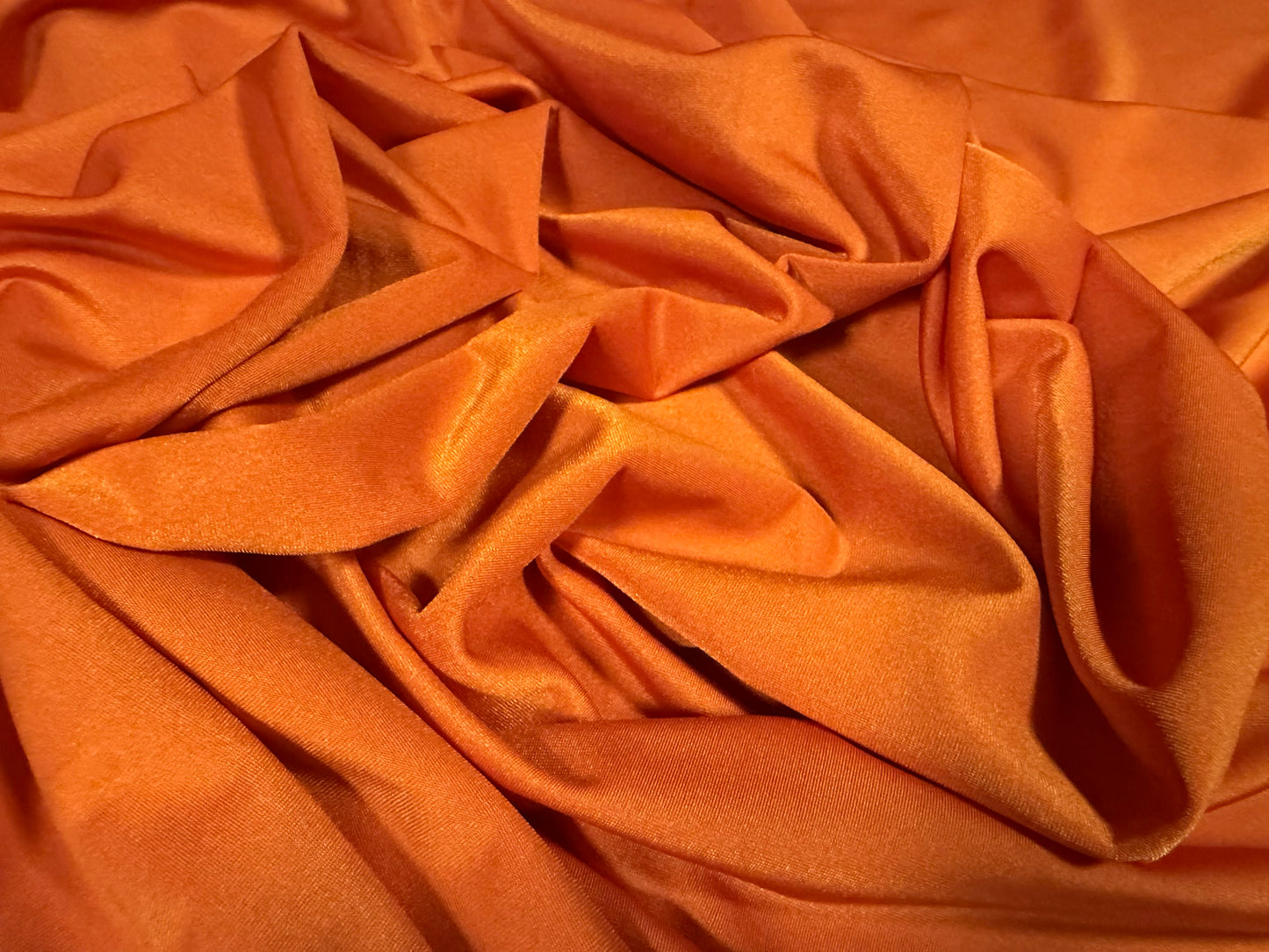 Swimwear stretch spandex jersey fabric, per metre - plain - Vaencia orange