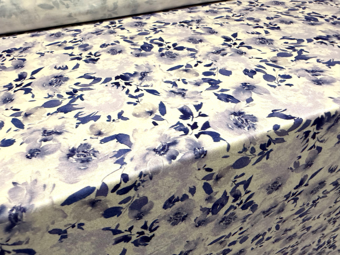 Soft handle stretch single jersey fashion fabric, per metre - flower print - lilac & lavender