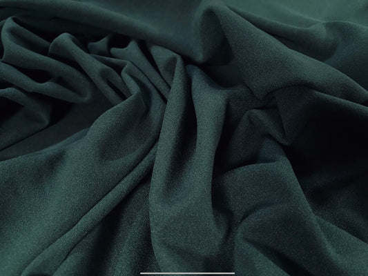 Valentino crepe stretch spandex jersey fabric - per metre - plain - dark emerald green