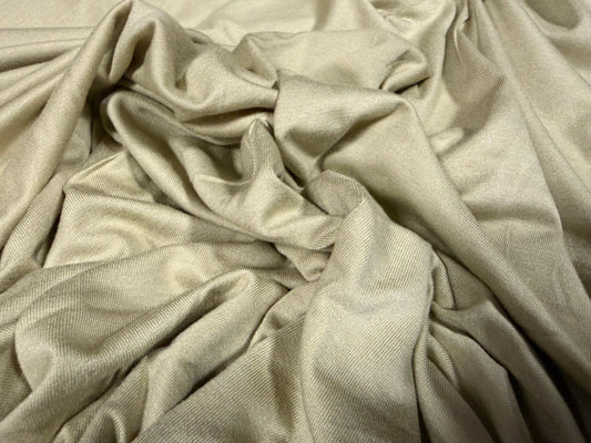 Viscose Spandex stretch single jersey fabric, per metre - plain - flax