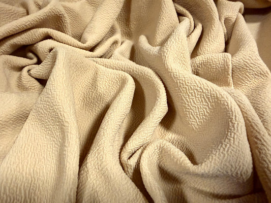 Liverpool textured scuba spandex jersey fabric, per metre - plain -beige