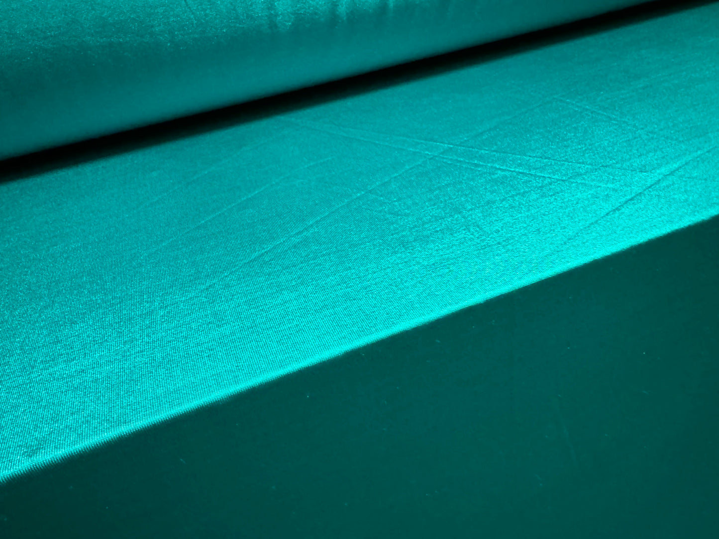 Disco shimmer stretch spandex jersey fabric, per metre - plain - Caribbean turquoise