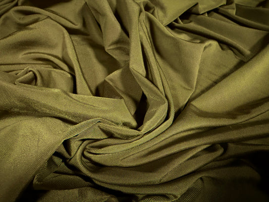 Soft touch spandex stretch jersey fabric, per metre - plain - avocado green