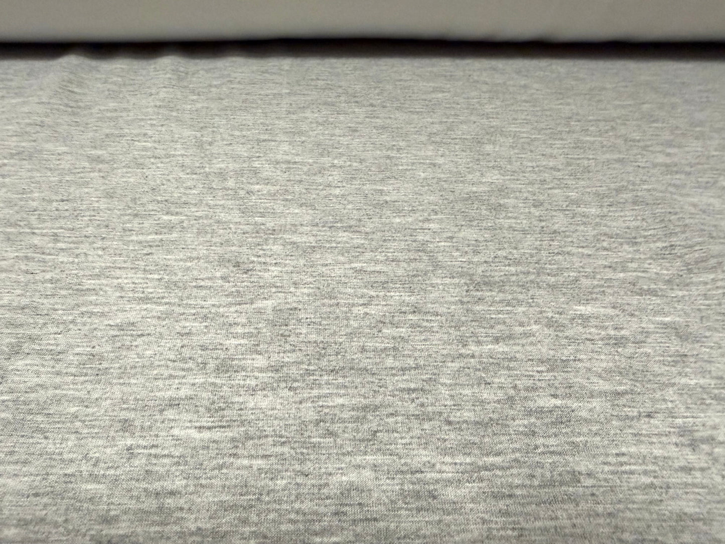 Scuba stretch spandex double jersey fabric, per metre - plain - grey marl