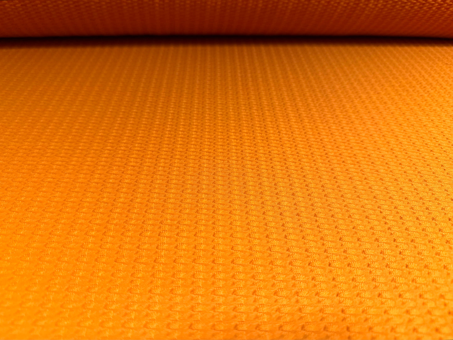 Double jersey knit stretch spandex fabric, per metre - jacquard - orange