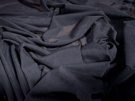 Power mesh net stretch spandex fabric, per metre - plain - navy