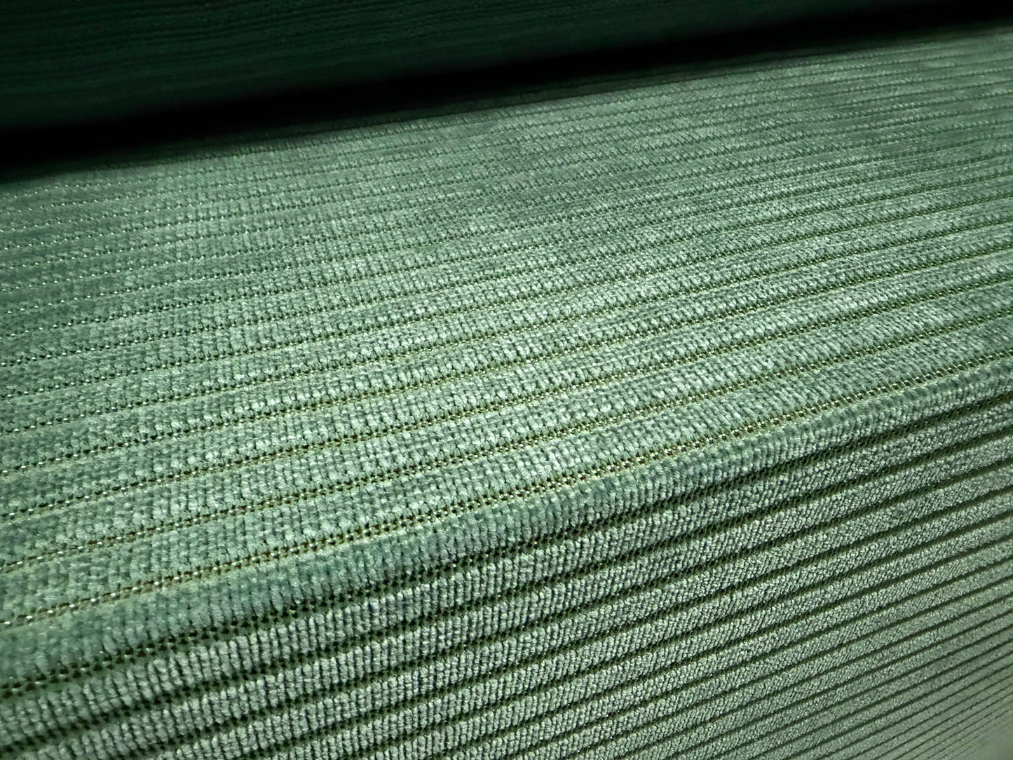 Soft velour knit fabric, per metre - stripe - seafoam green