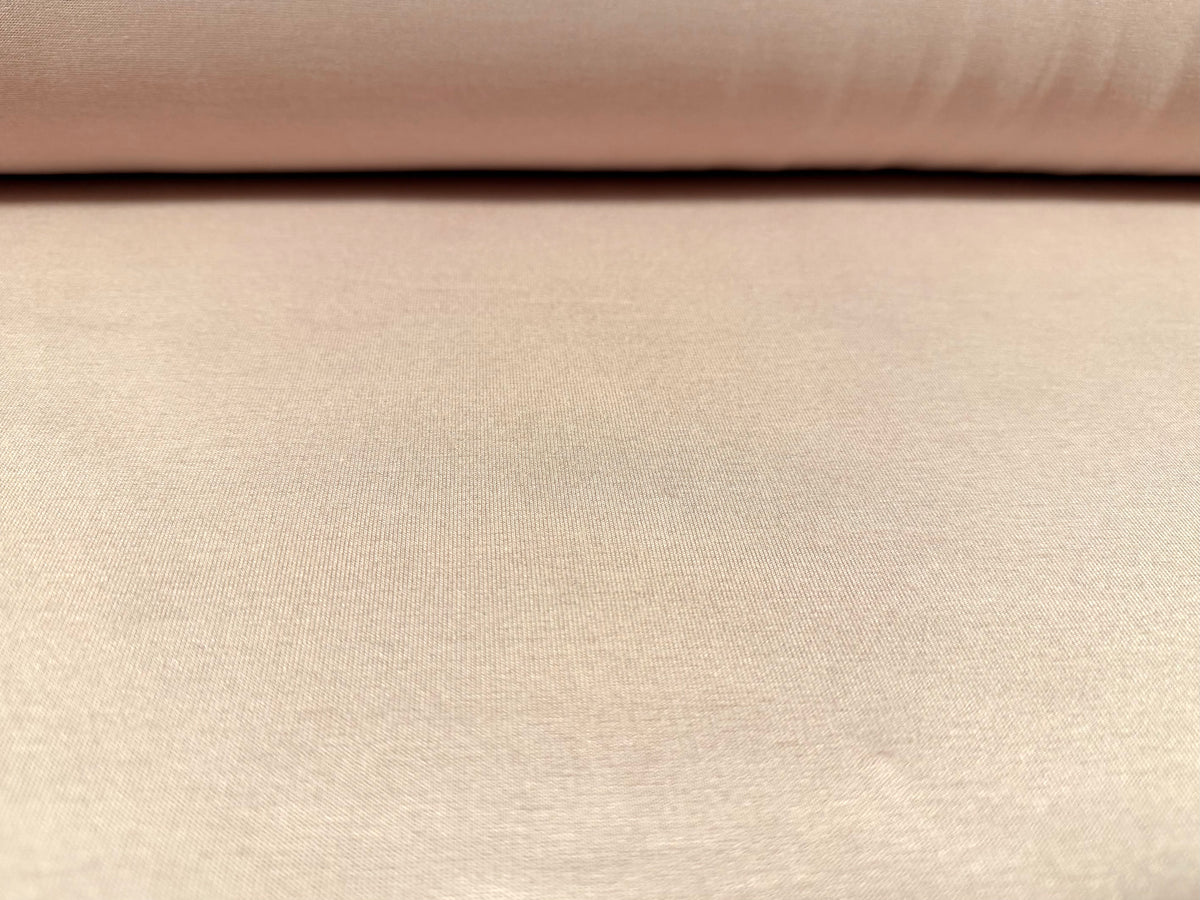 Viscose spandex stretch single jersey fabric, per metre - plain - light rose pink