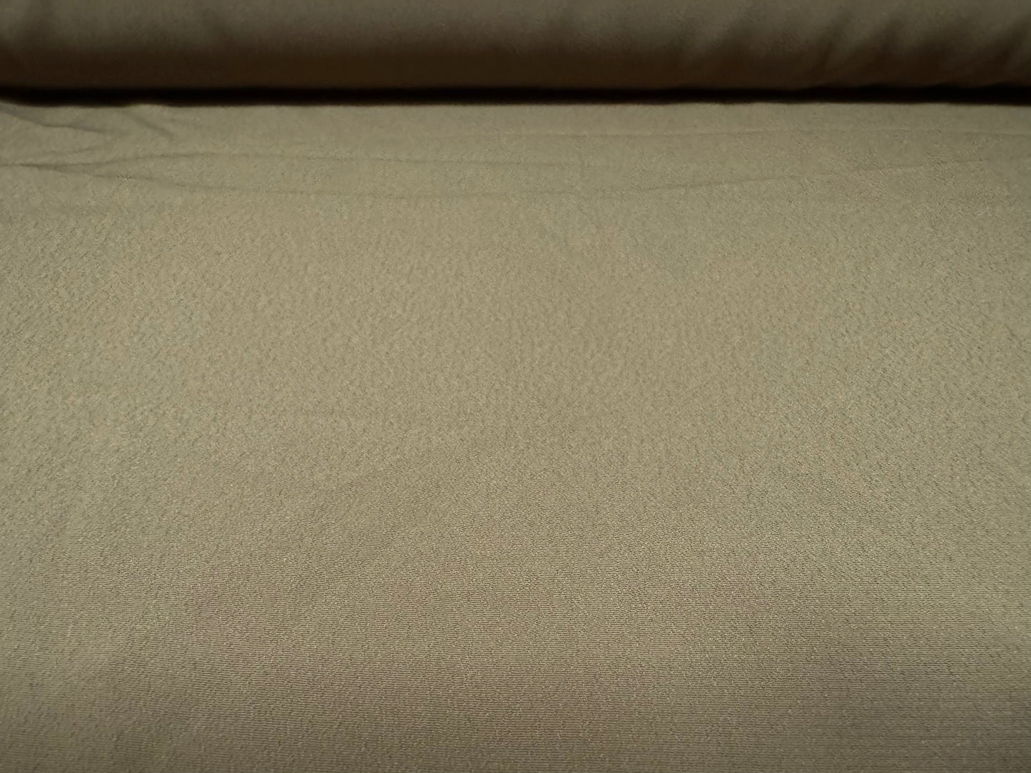Lightweight moss crepe woven fabric, per metre - plain - desert khaki