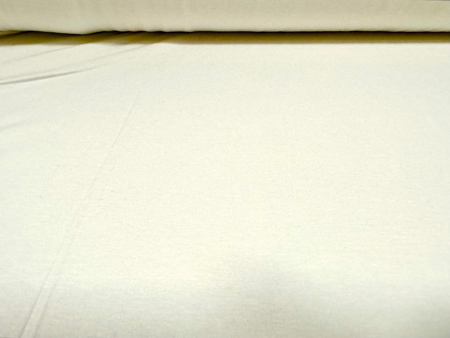 Cotton spandex stretch single jersey fabric, per metre - plain - ivory