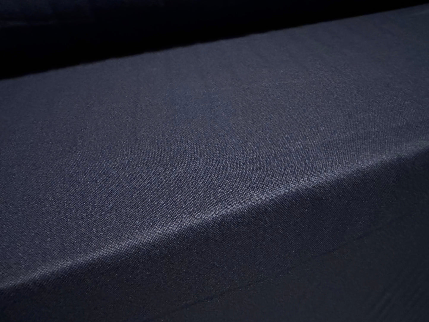 Soft plain weave viscose fabric, per metre - dark navy blue