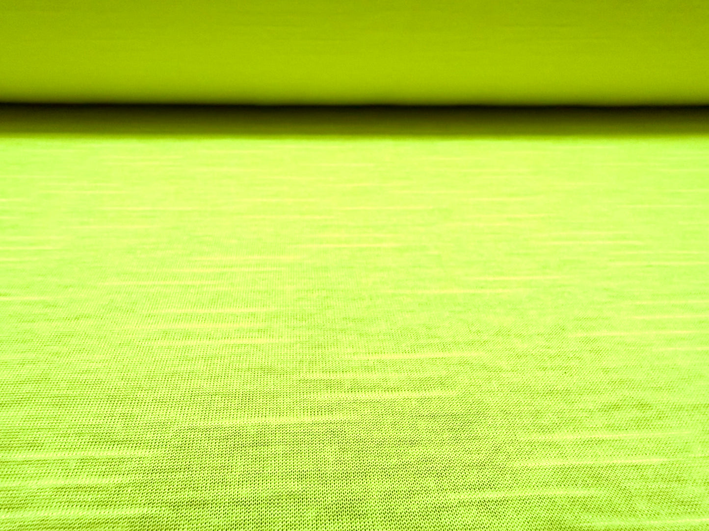 Soft handle slub single jersey fabric, per metre - plain - fluorescent yellow