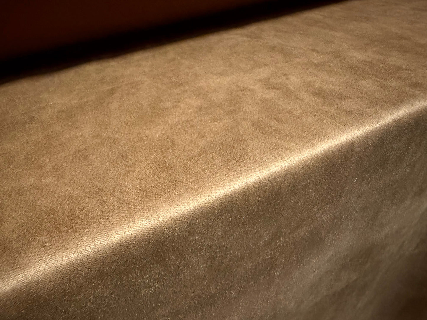 Scuba suede stretch spandex double jersey fabric, per metre - plain - brown