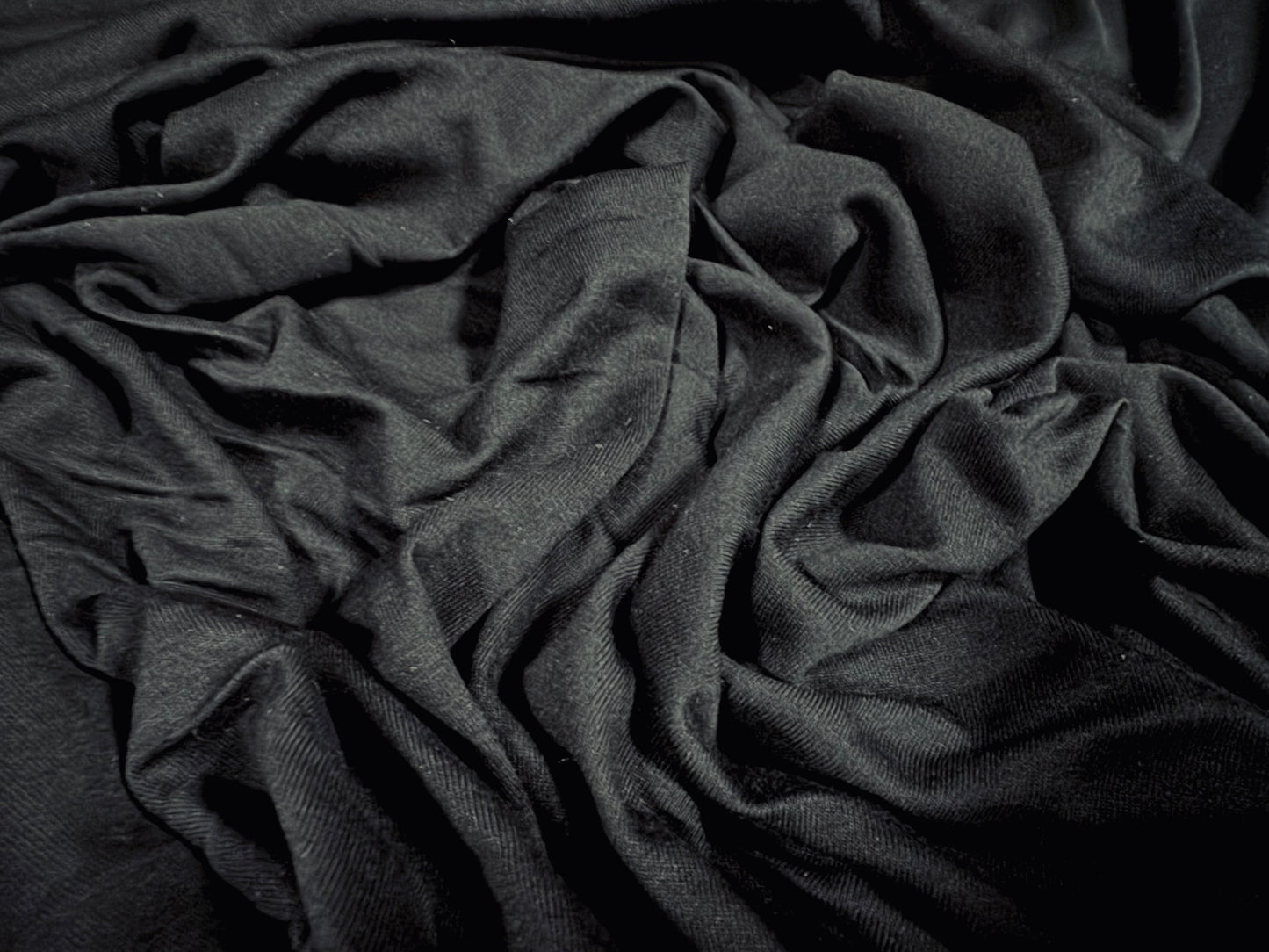 Viscose single jersey fabric, per metre - plain - black