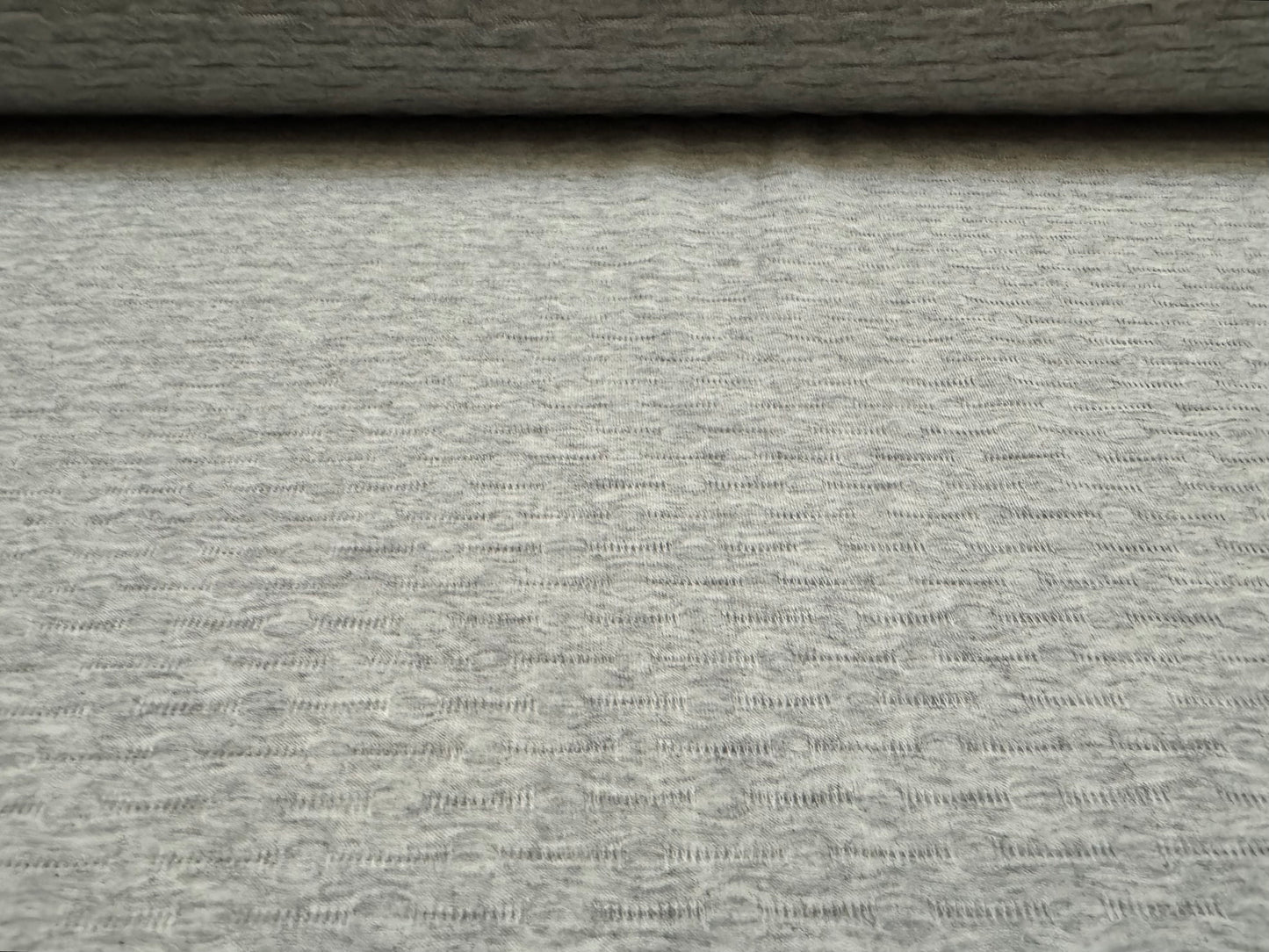 Stretch double jersey fashion fabric, per metre - jacquard - grey marl