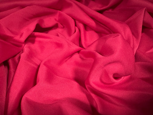 Fine piqué single jersey fashion fabric, per metre - plain - fuchsia