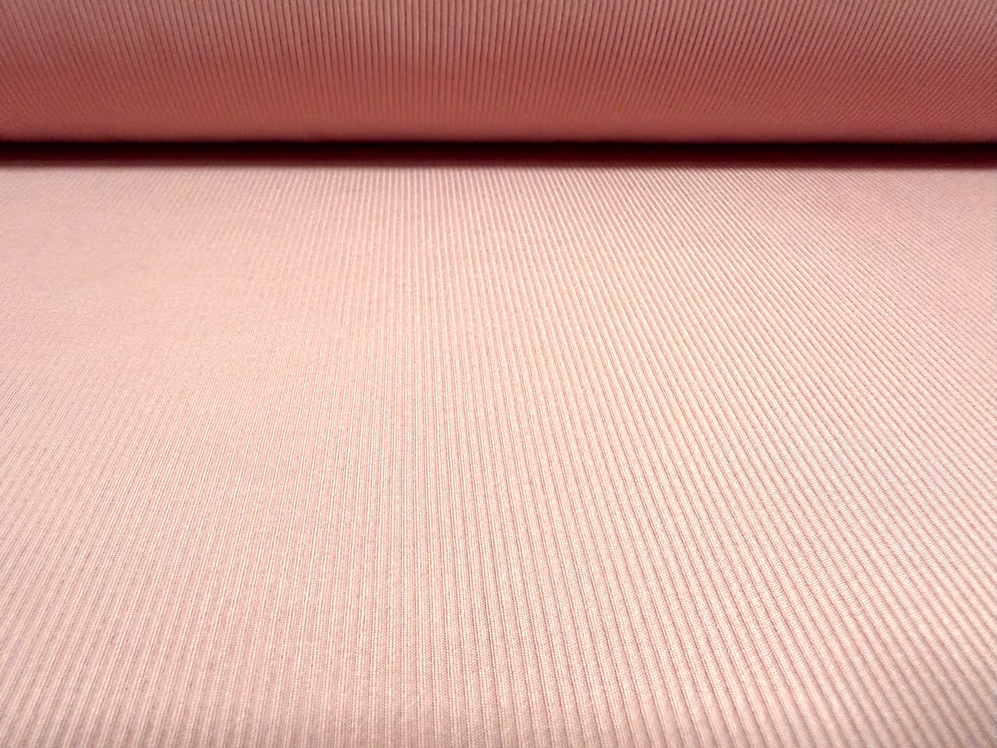 Fine stretch spandex rib jersey fabric, per metre - plain - rose pink