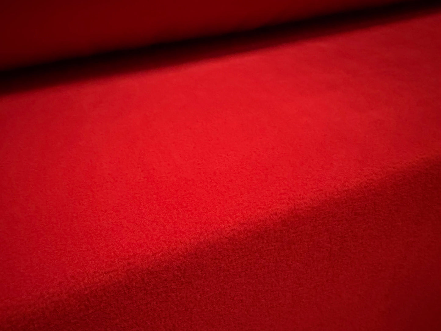 Polar fleece fabric, per metre - plain - red