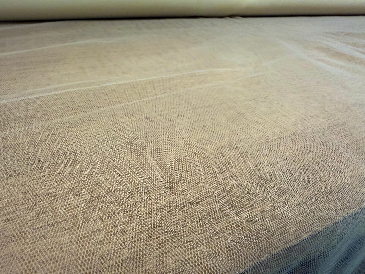 Double width tulle tutu mesh net fabric, per metre - plain - cream
