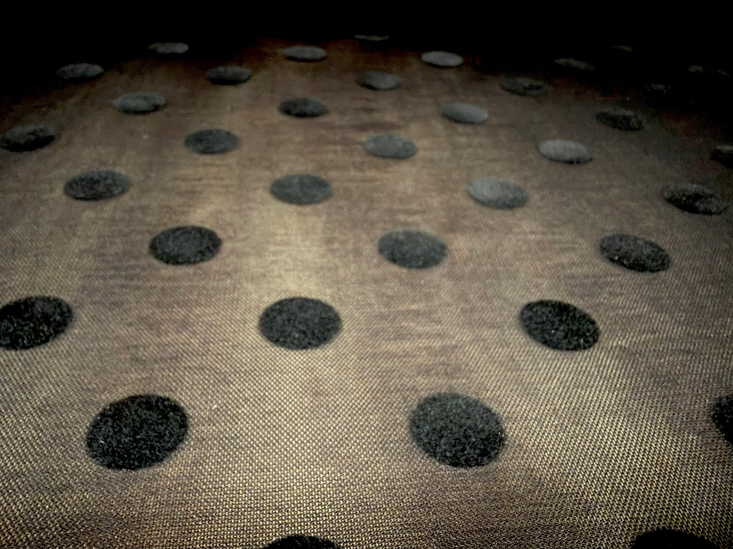 Power mesh net stretch spandex fabric, per metre - Polka dot flock print - black on black (Copy)