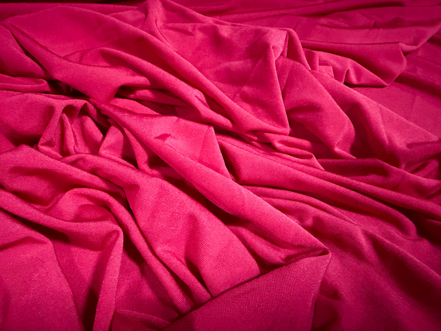 Stretch spandex single Jersey fabric, per metre - plain - fuchsia pink