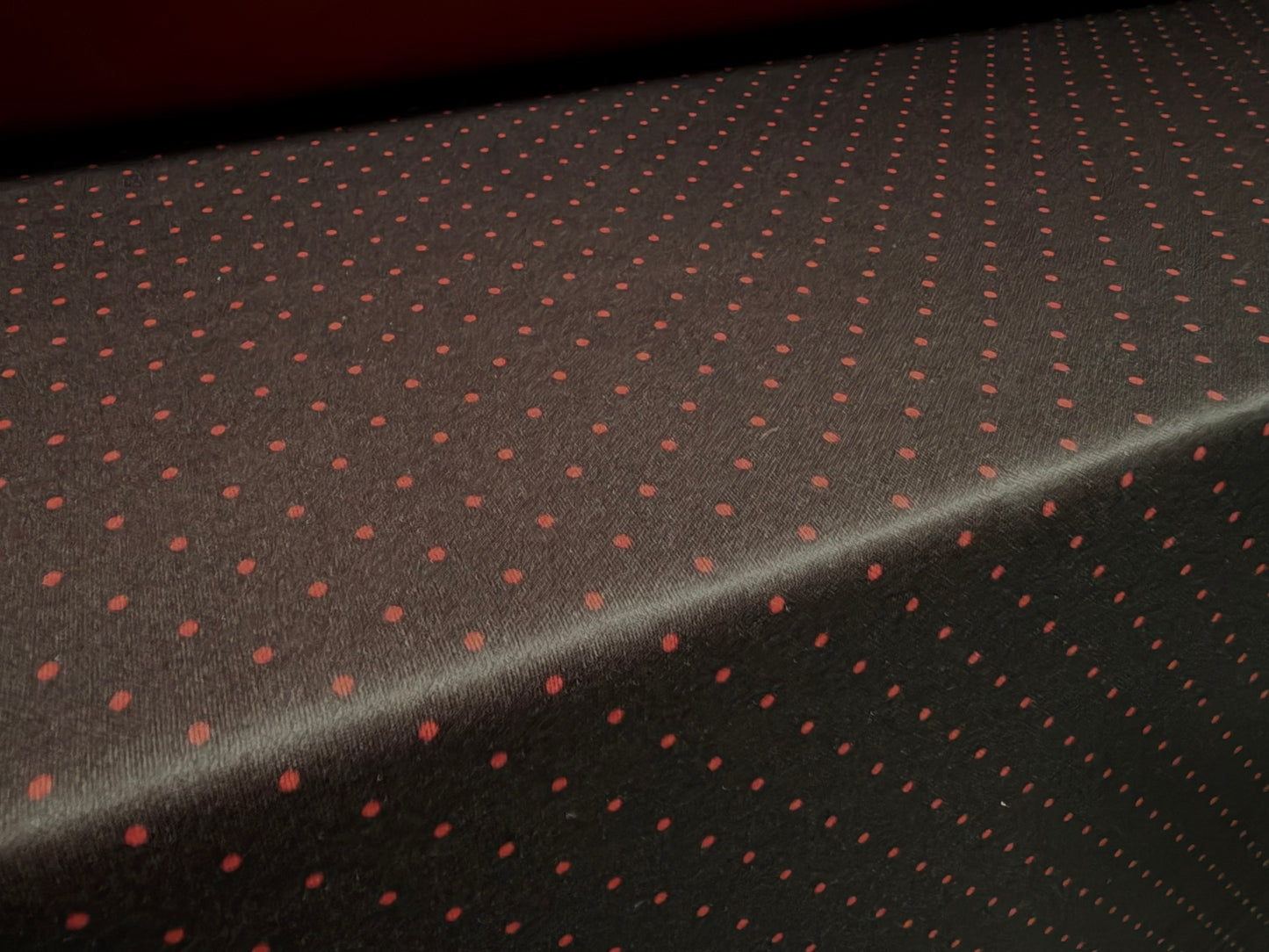 Scuba stretch spandex double jersey fabric, per metre - spot print - darkest purple & red