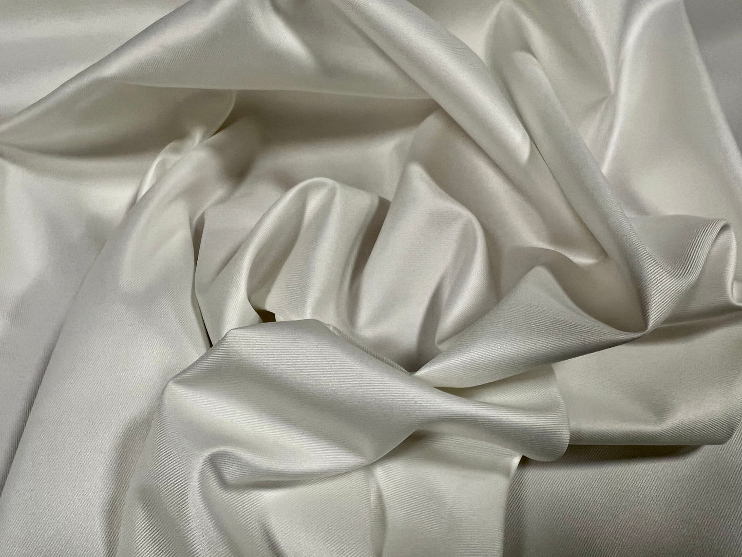 Pongee woven dress fabric, per metre - plain - ivory