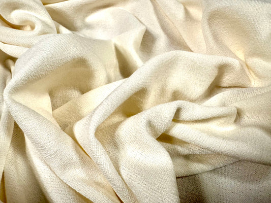 Morgan crepe double jersey stretch fabric, per metre - plain - cream