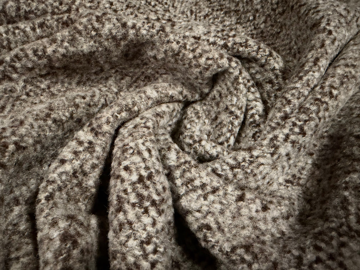 Super soft lambswool bouclé fabric, per metre - warm grey