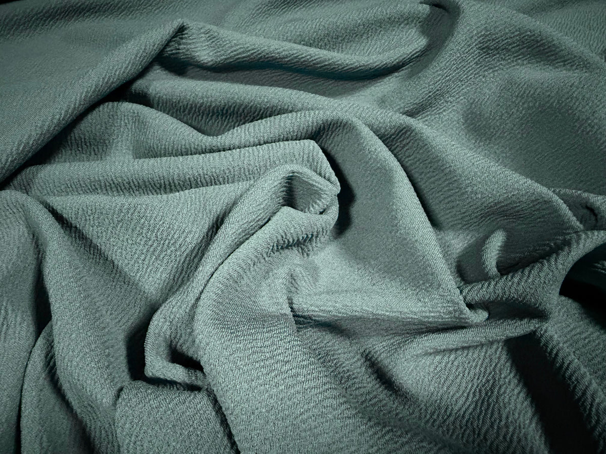 Waterfall stretch double jersey fabric, per metre - plain - Duck egg blue