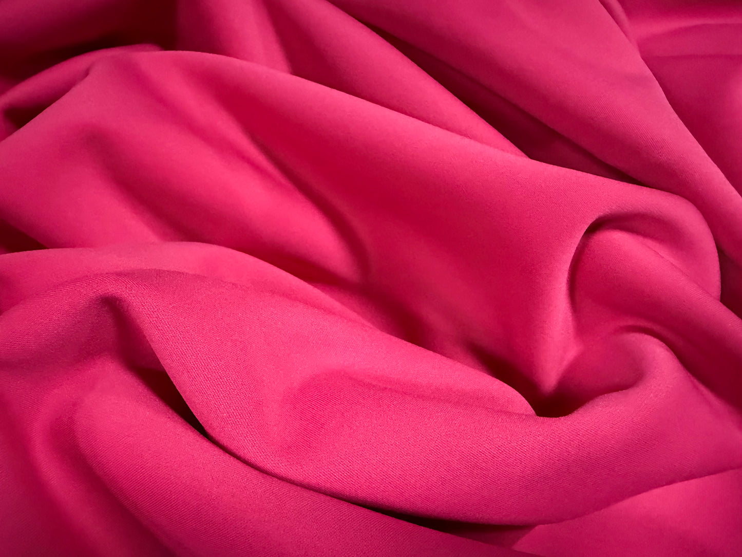 Sandwich scuba crepe spandex double jersey fabric, per metre - plain - fuchsia