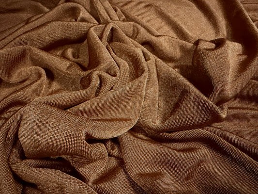 Slinky stretch spandex jersey fabric, per metre - rose brown