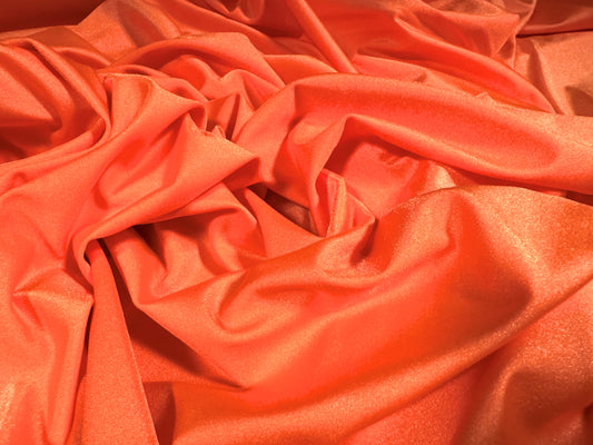 Swimwear stretch spandex jersey fabric, per metre - plain - orange