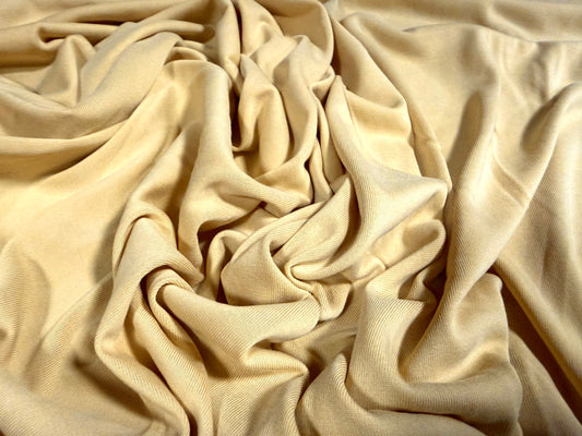 Soft single jersey fabric, per metre - plain - rich cream