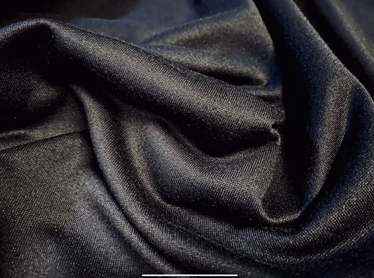 French Terry loopback sweatshirt fabric, per metre - plain - black