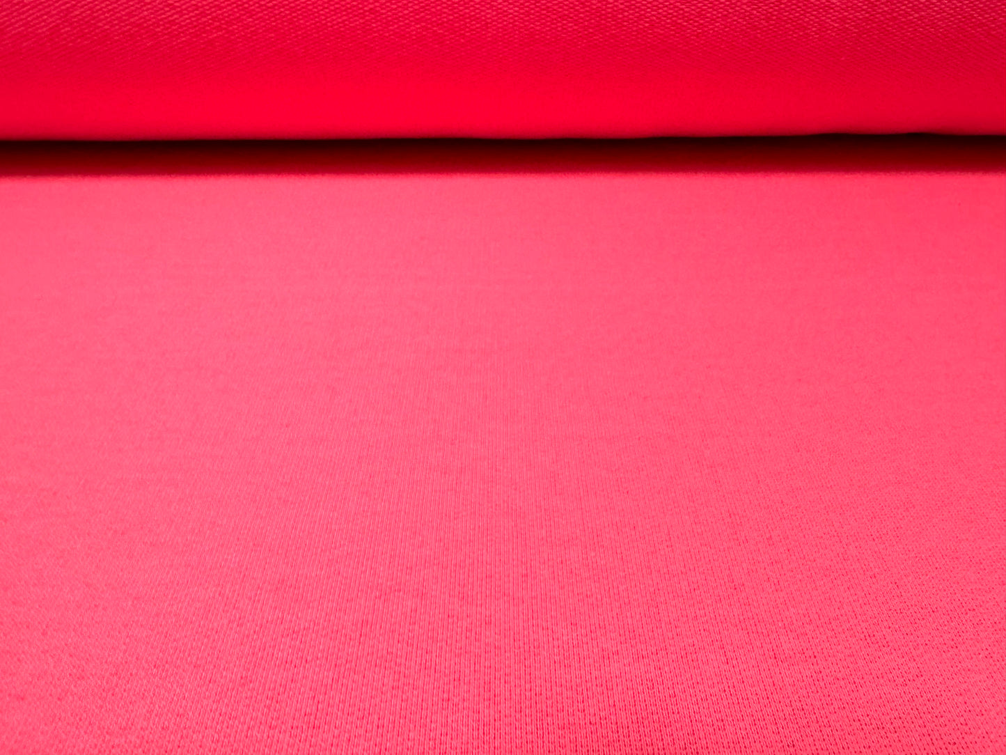 French Terry loopback sweatshirt fabric, per metre - plain - fluorescent pink