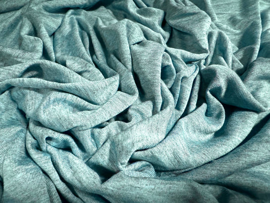 Stretch single jersey fashion fabric, per metre - aqua melange