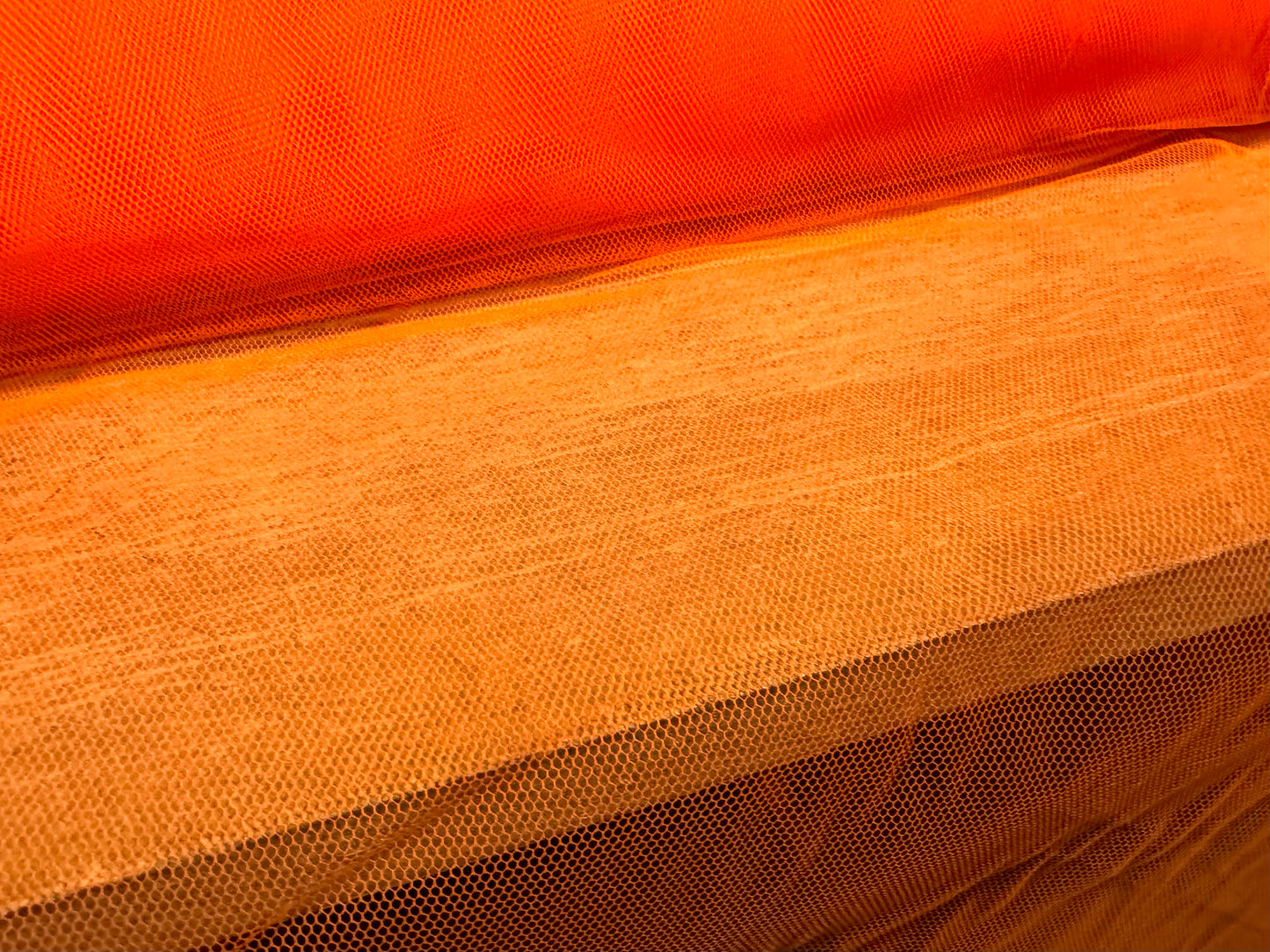 Tulle tutu mesh net fabric, per metre - plain - flame orange