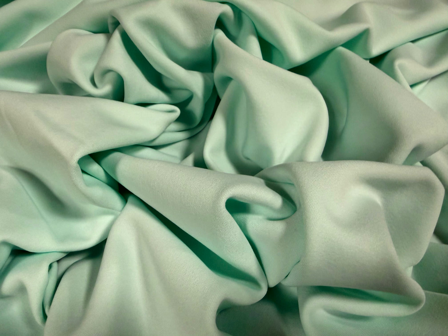 Scuba stretch spandex double jersey fabric, per metre - plain - spearmint green