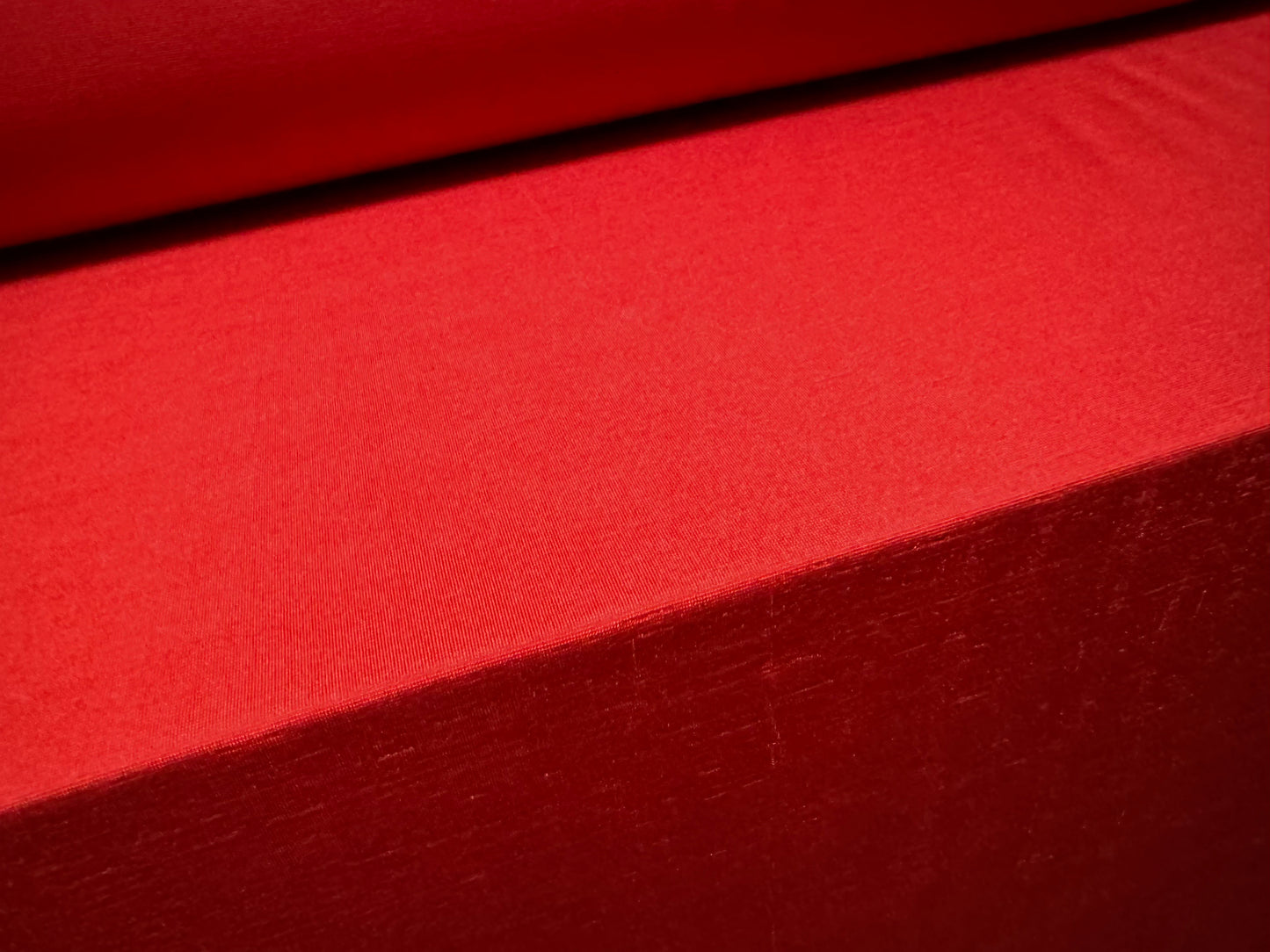 Finely textured stretch spandex single jersey fabric, per metre - plain - red