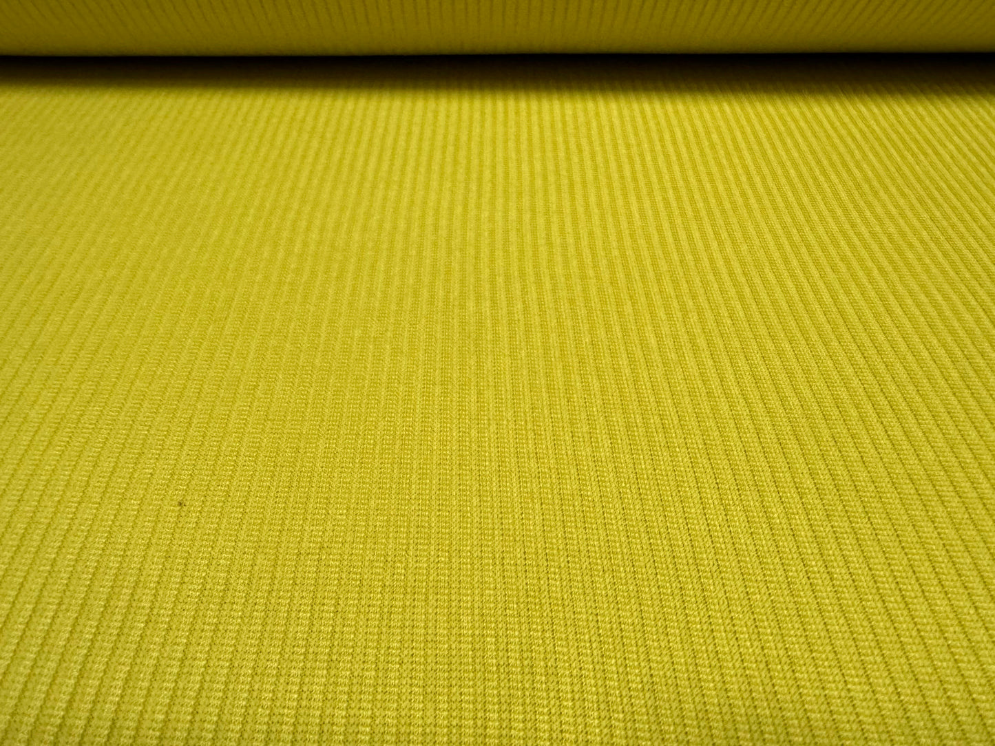 Heavyweight rib jersey fabric, per metre - plain - chartreuse