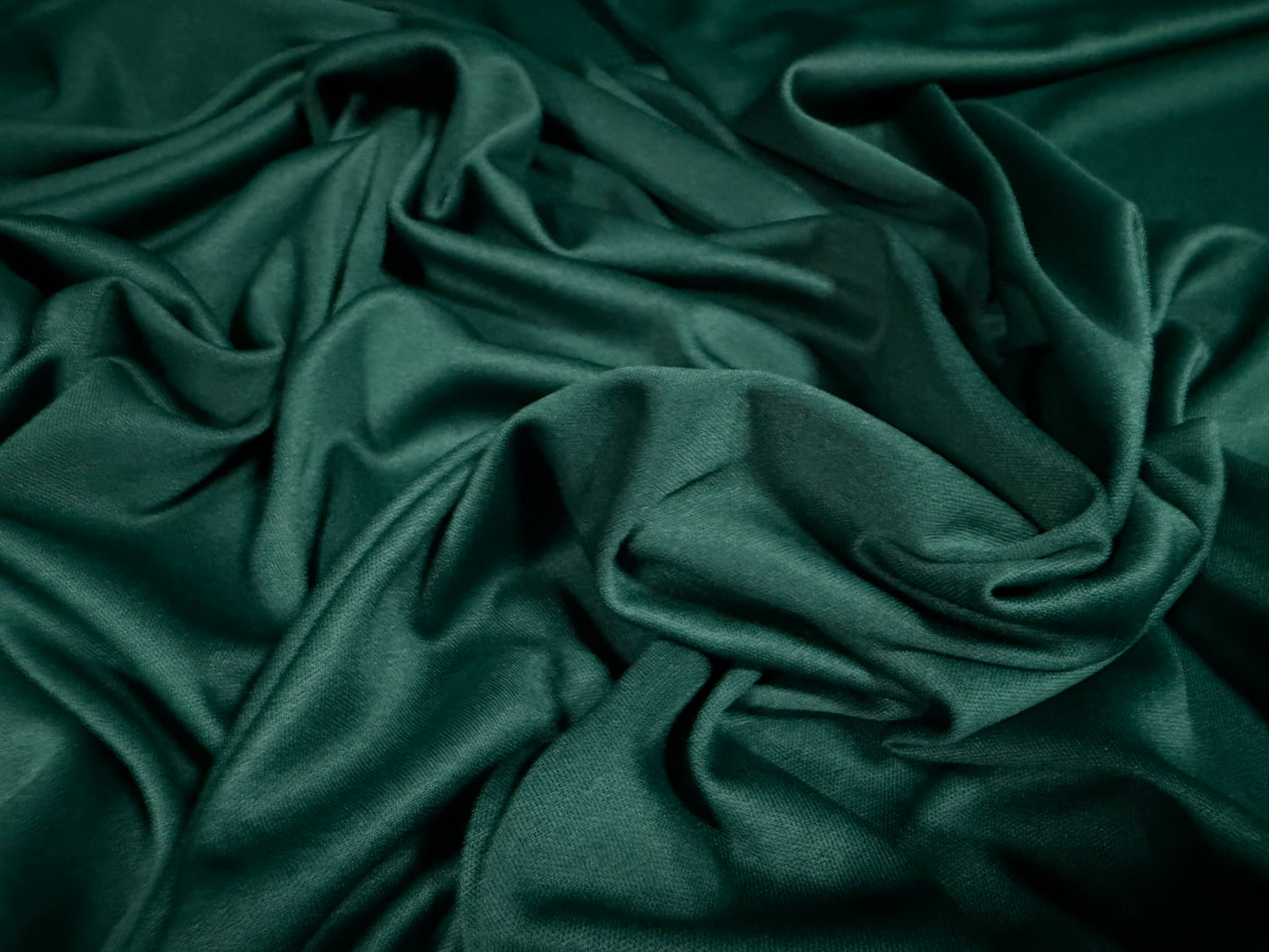 Single jersey fashion fabric, per metre - plain - dark forest green