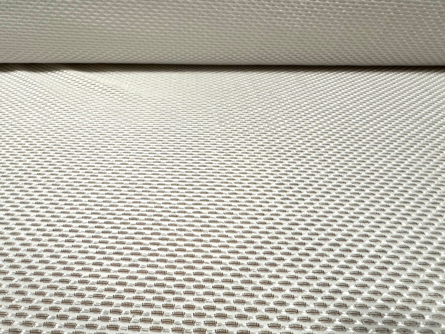 Stretch spandex fishnet satin jersey fabric, per metre - white