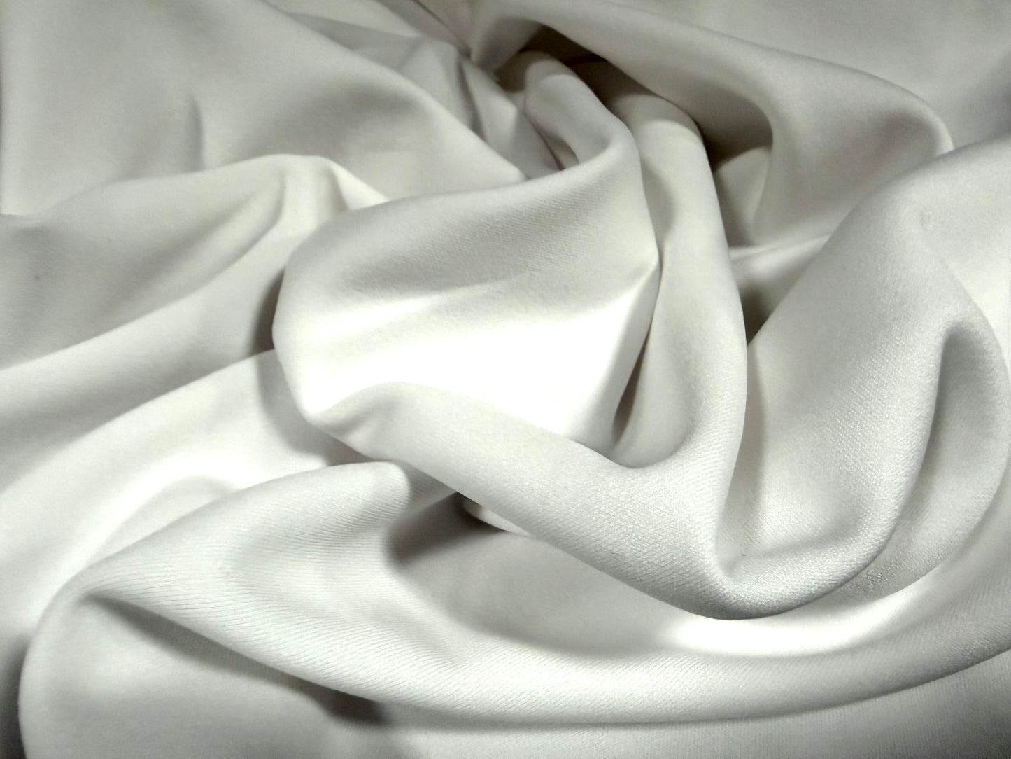 Double Jersey stretch spandex fabric, per metre - plain - white