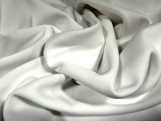 Double Jersey stretch spandex fabric, per metre - plain - white