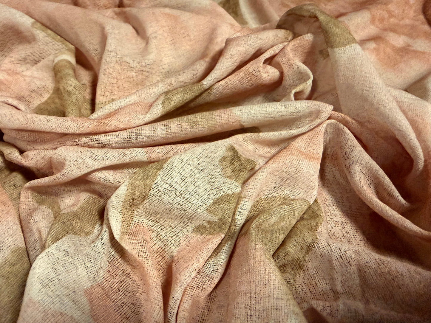 Thick & thin stretch spandex single jersey fashion fabric, per metre - floral rose print - pale pink