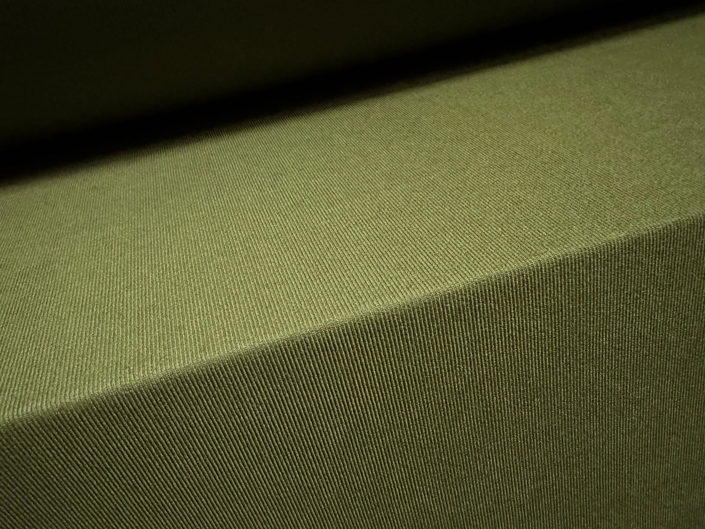 Powder touch rib stretch spandex jersey fabric, per metre - plain - khaki green