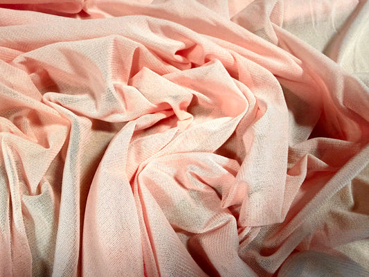 Stretch Helenca lightweight mesh fabric, per metre - plain - baby pink