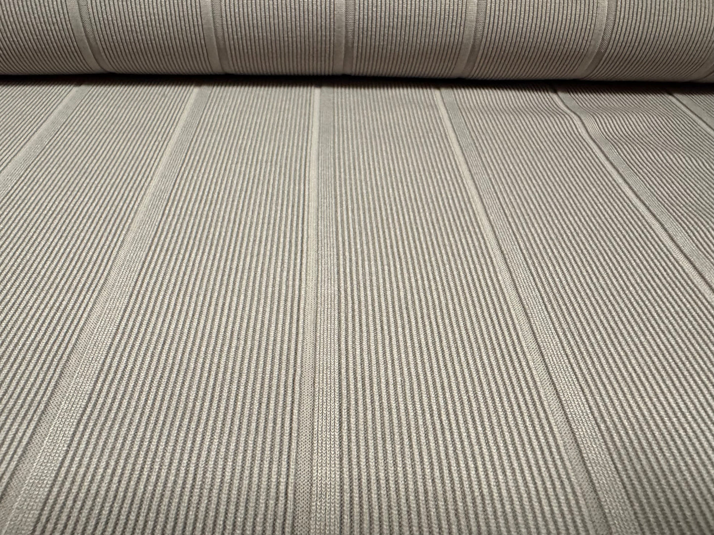 Bandage rib stretch spandex bodycon jersey fabric, per metre - plain - putty grey