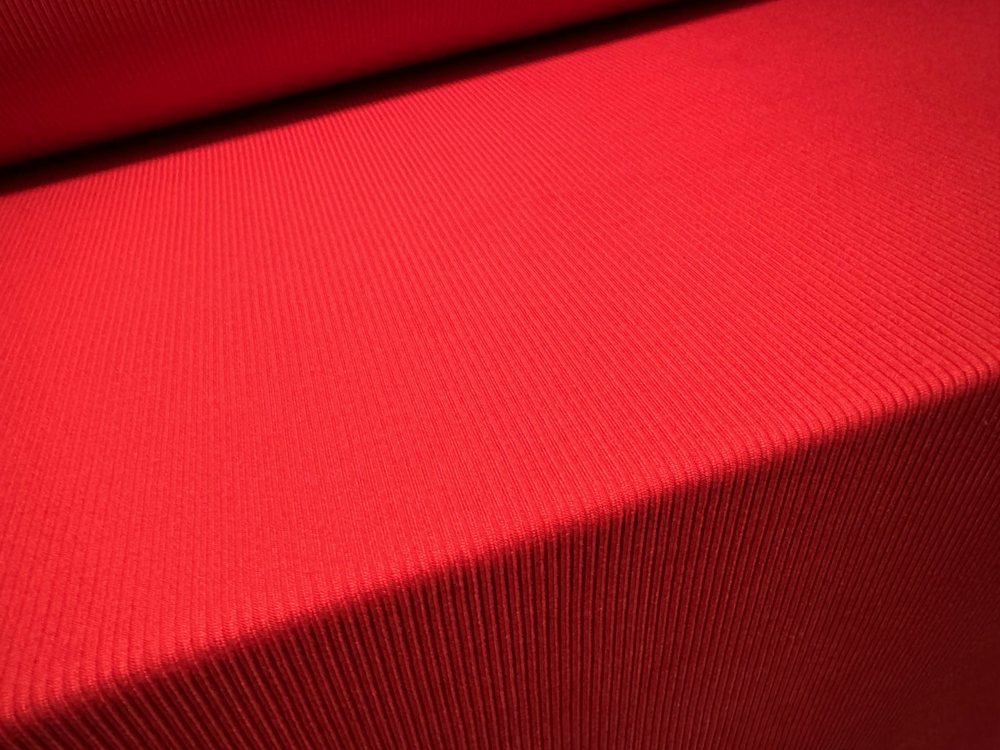 Heavyweight stretch rib jersey fabric, per metre - plain - red